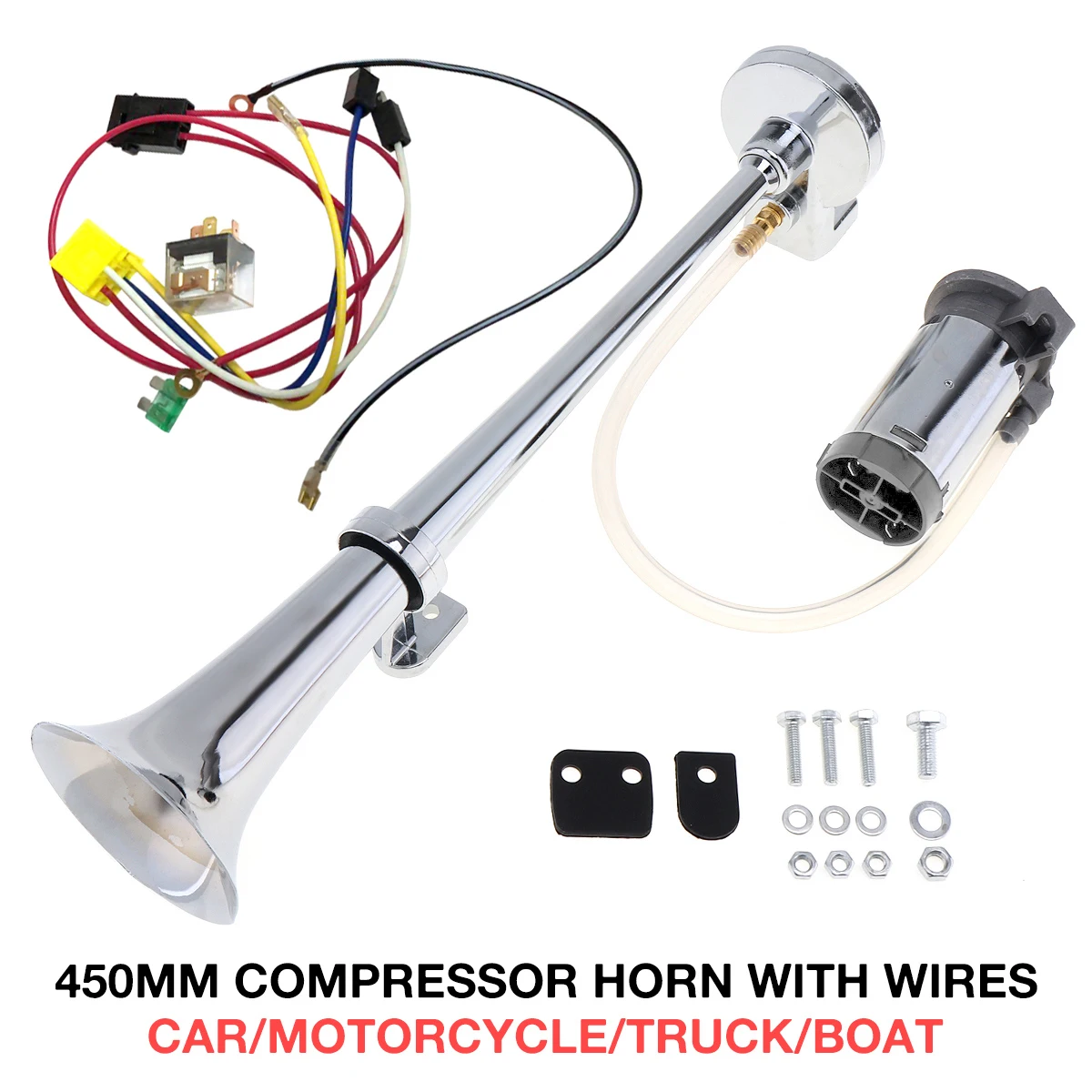 12V/24V 150Db 17 Pollici Super Loud Single Car Tromba Air Horn Compressore Car Horn Speaker Kit Per Auto Camion Barche Moto