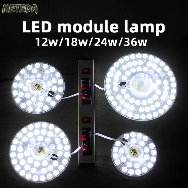 36W 24W 18W 12W LED Ring PANEL Circle Light AC220V LED Ceiling board the circular lamp board LED ceiling lamp replacement chip 3
