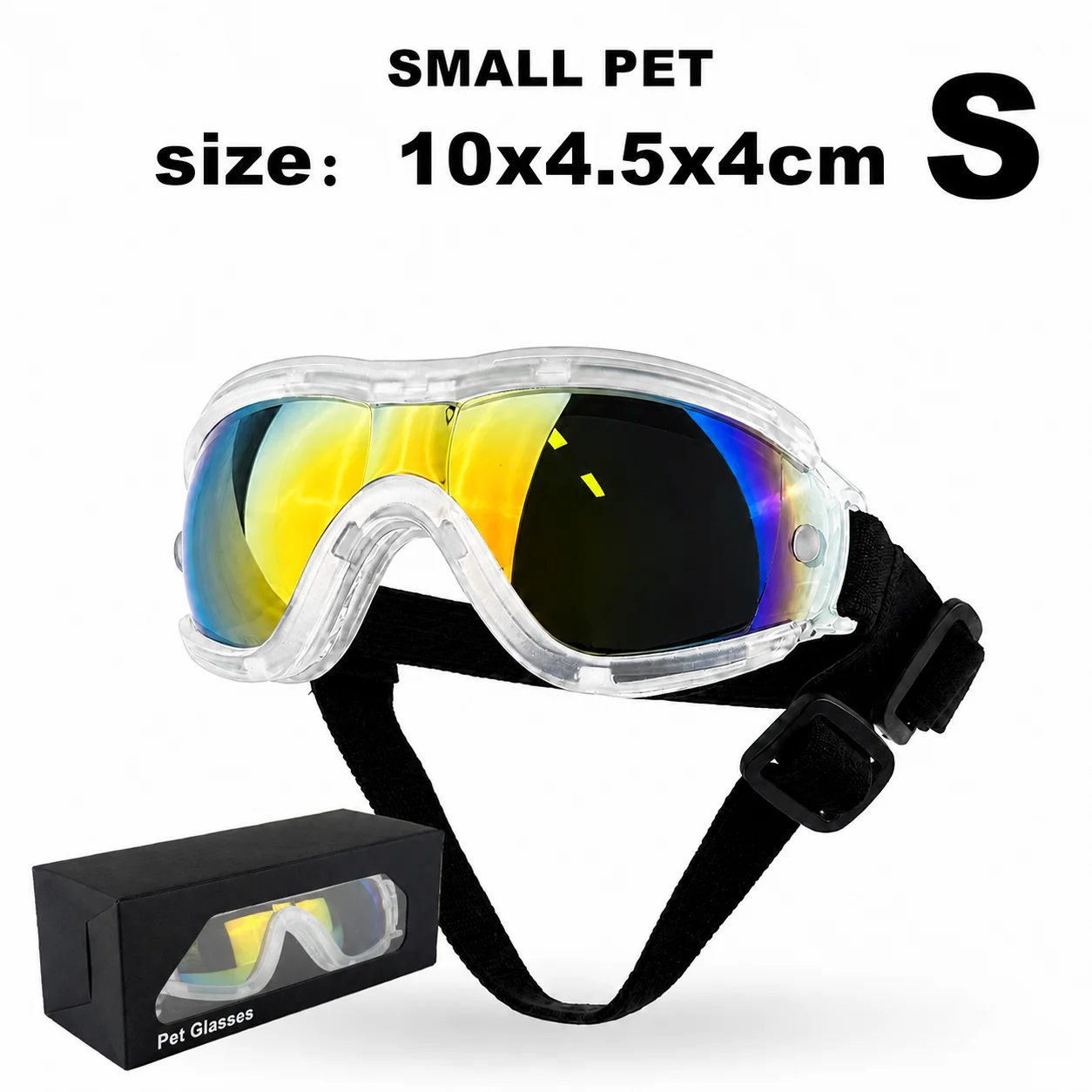 UV Protective Dog Goggles with Dual Strap & Individual Packaging - Ideal Outdoor Travel Photo Props