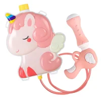 Children Cartoon Backpack Water Gun Toy Pull Type Large Capacity Outdoor Beach Pool Fight Gun Cute Summer Pool Toy 1