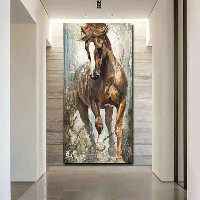 

Modern Vertical Canvas Horse Painting Paintings on the Wall Home Decor Canvas Posters Prints Pictures Art no frame