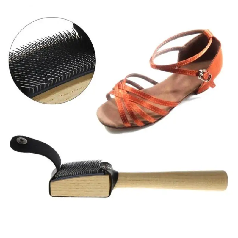 BalletDanceShoeWireBrushPUProtectorCoverWoodHandleBallroom