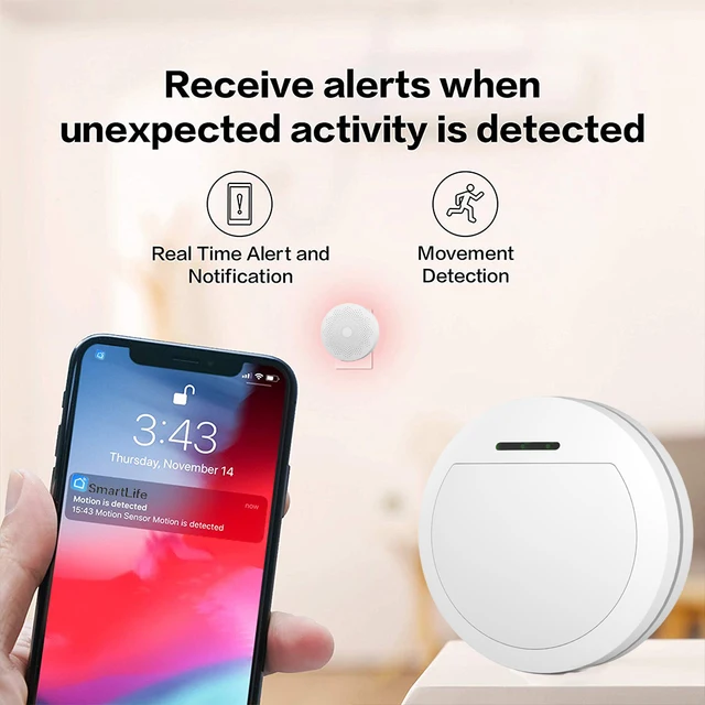 Meian ZigBee Motion Sensor Human Body Sensor Movement Infrared Wireless Connection Smart Home Work With Tuya Smart Life Need Hub 2