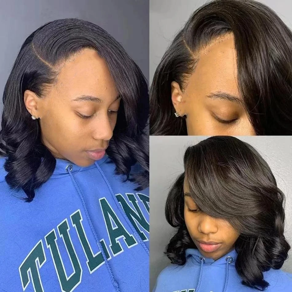 Body Wave Wigs Short Bob Wig Glueless Wigs Ready To Wear Human Hair Pre Cut Wig 4X4 5X5 Closure Brazilian Pre Plucked Wig 3