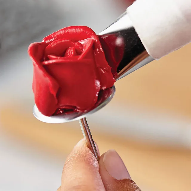 Rozsdamentes Acél Torta Csővezeték Körömcsúcsok Krém Állvány Csokoládé Fondant Dekoráció Virágok Átadása Tálca Konyhai Sütemények Tészta Szerszámok - Image 6