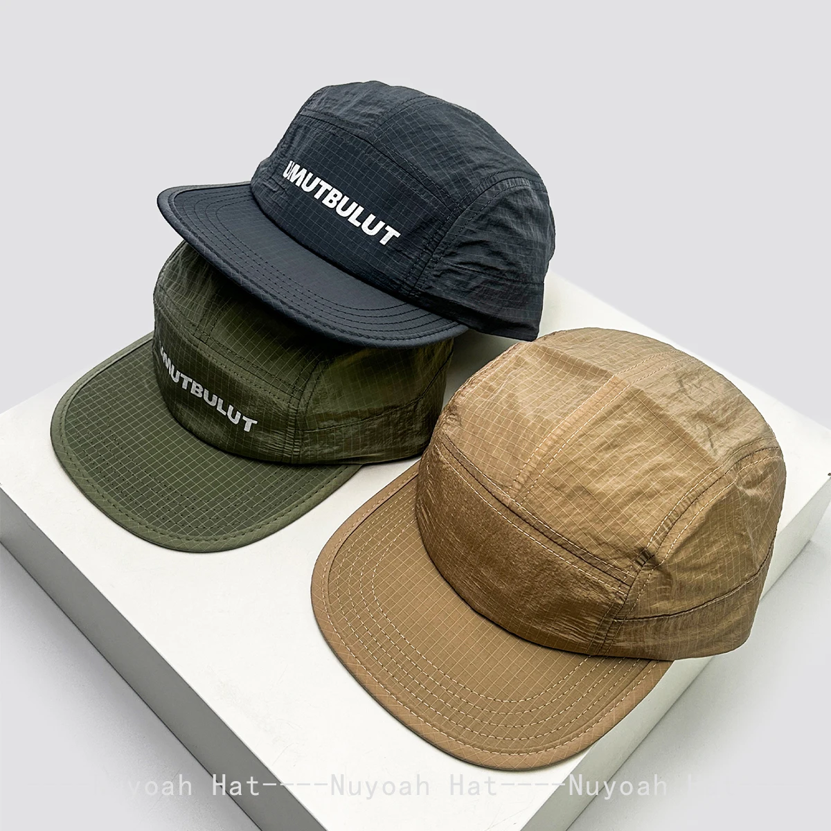 Neue Herren- und Damen-Baseballkappen mit Schnelltrocknung, Buchstaben-Design, Kleines Karomuster, Sonnenschutz, Vielseitig, Lässig, Modisch und Individuell