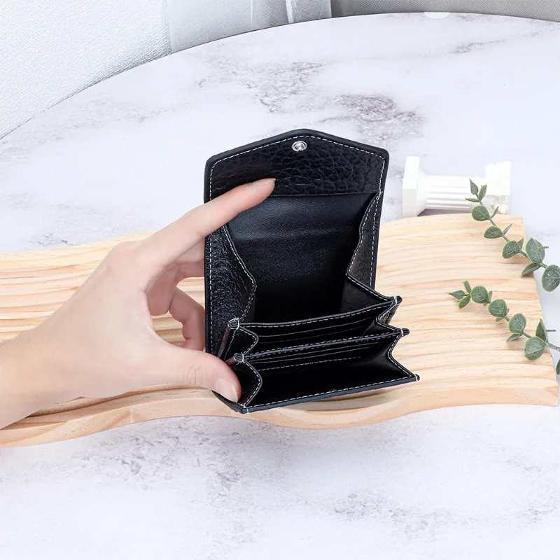 Genuine Leather Lady Wallet 2024 New High-End Luxury Elephant-Print Short Money Clip Bag Multi-purpose Pocket Cowhide Coin Purse