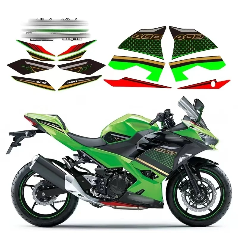 

Для NINJA400 ниндзя 400 2018-2023 2018 2019 2020 2023 аксессуары для мотоциклов ниндзя искусственная кожа комплект наклеек для автомобиля