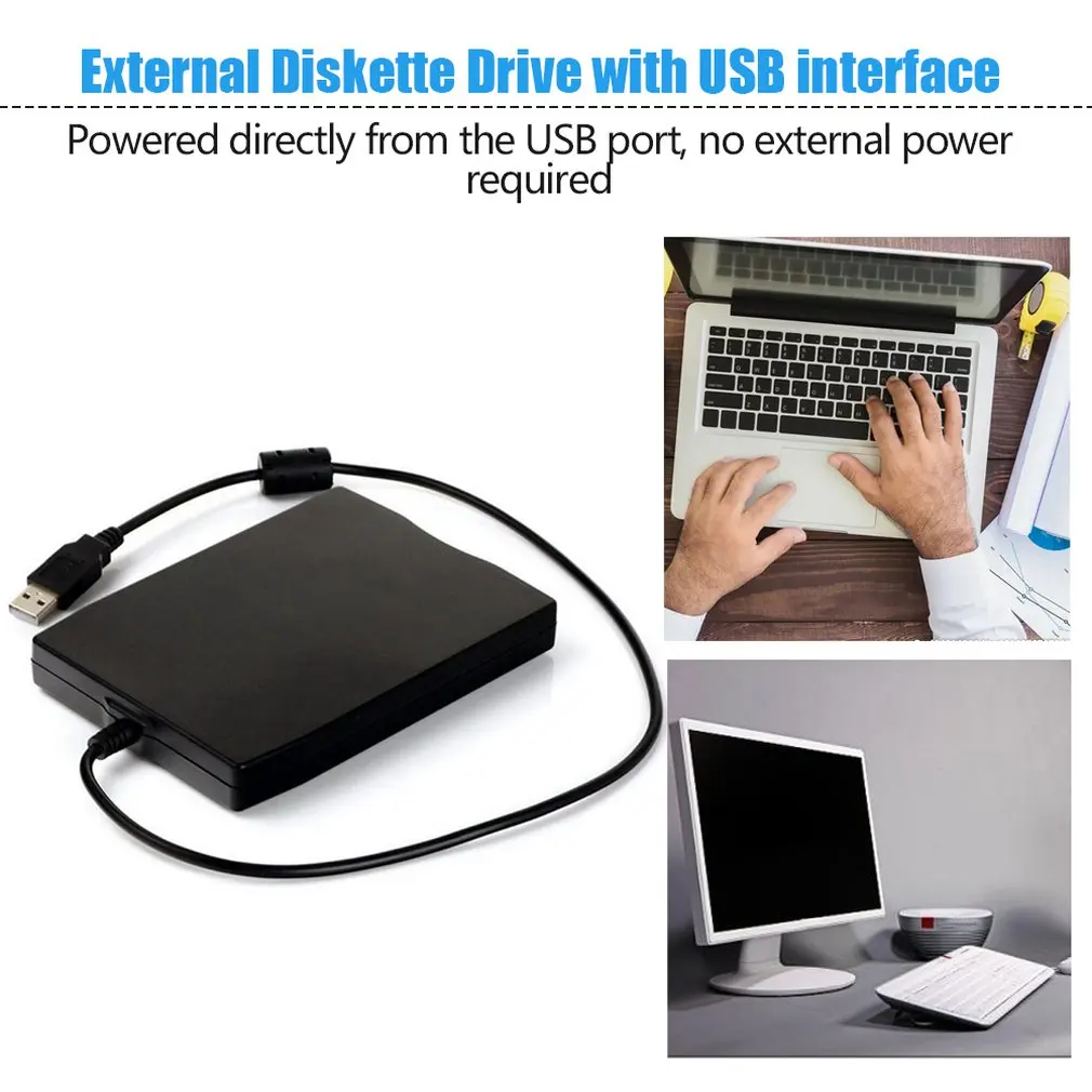 USB Floppy Disk Reader Drive 3.5&rdquo; External Portable 1.44 MB FDD Diskette Drive for Windows 7 8 2000 XP Vista PC Laptop Desktop