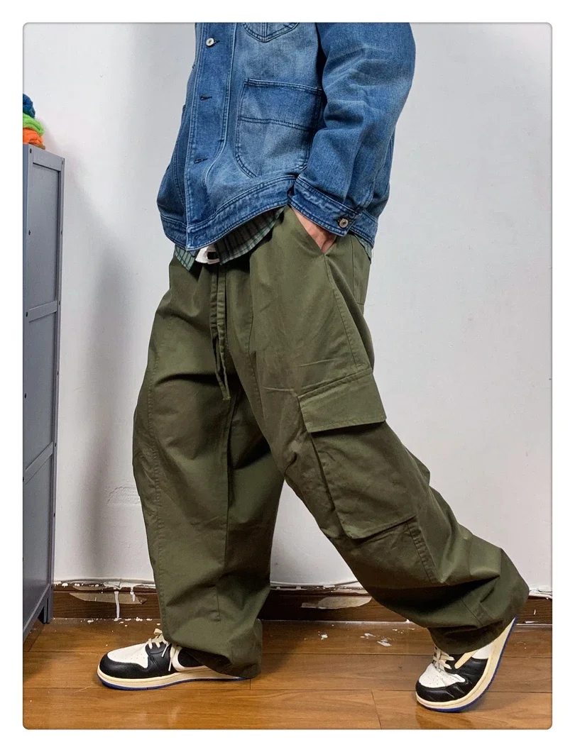 Description Picture 4 of itemAmerican Streetwear Loose Baggy Cargo Pants Men Clothing Harajuku High Quality Tactical Casual Pants Work Straight Trousers