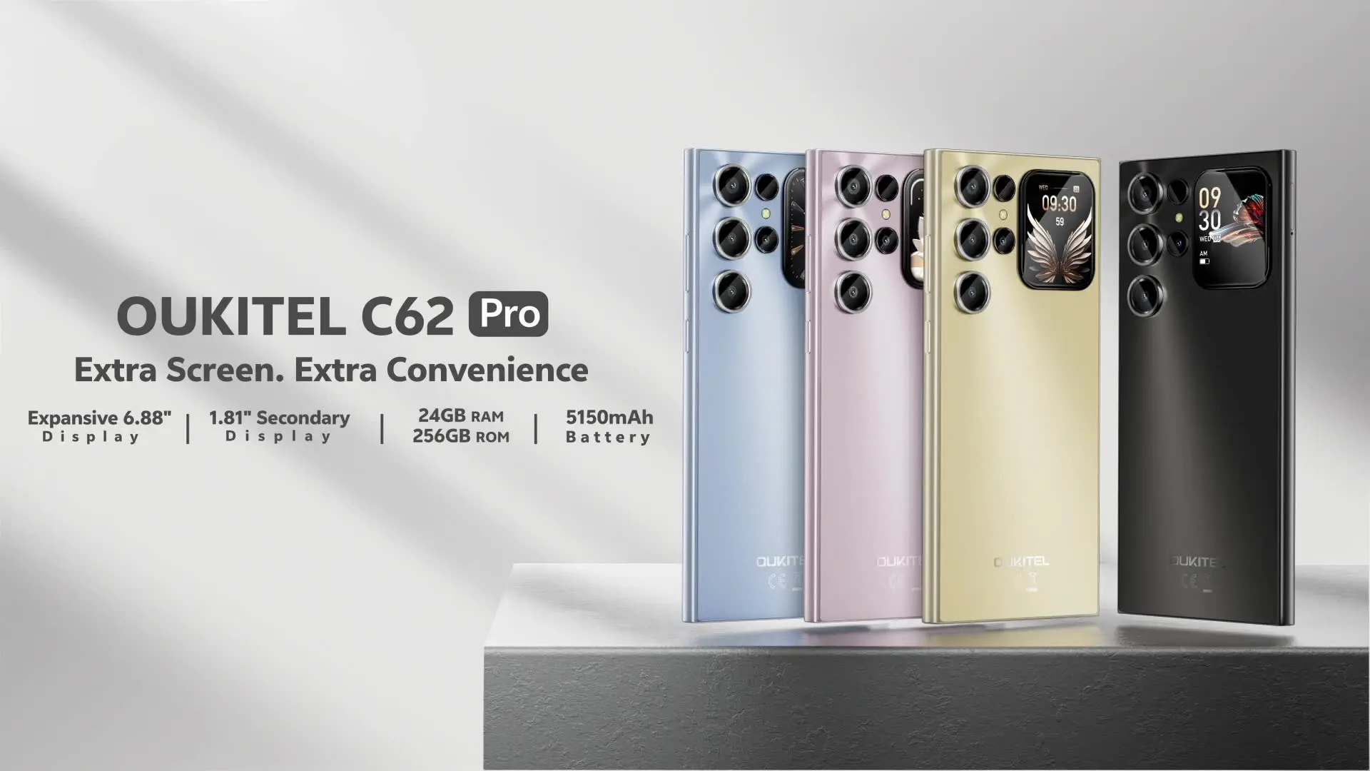 OUKITEL C62 Pro スマートフォン Android 15、6.88インチ HD+ OUKITEL C62 Pro スマートフォン Android 15、6.88インチ HD+