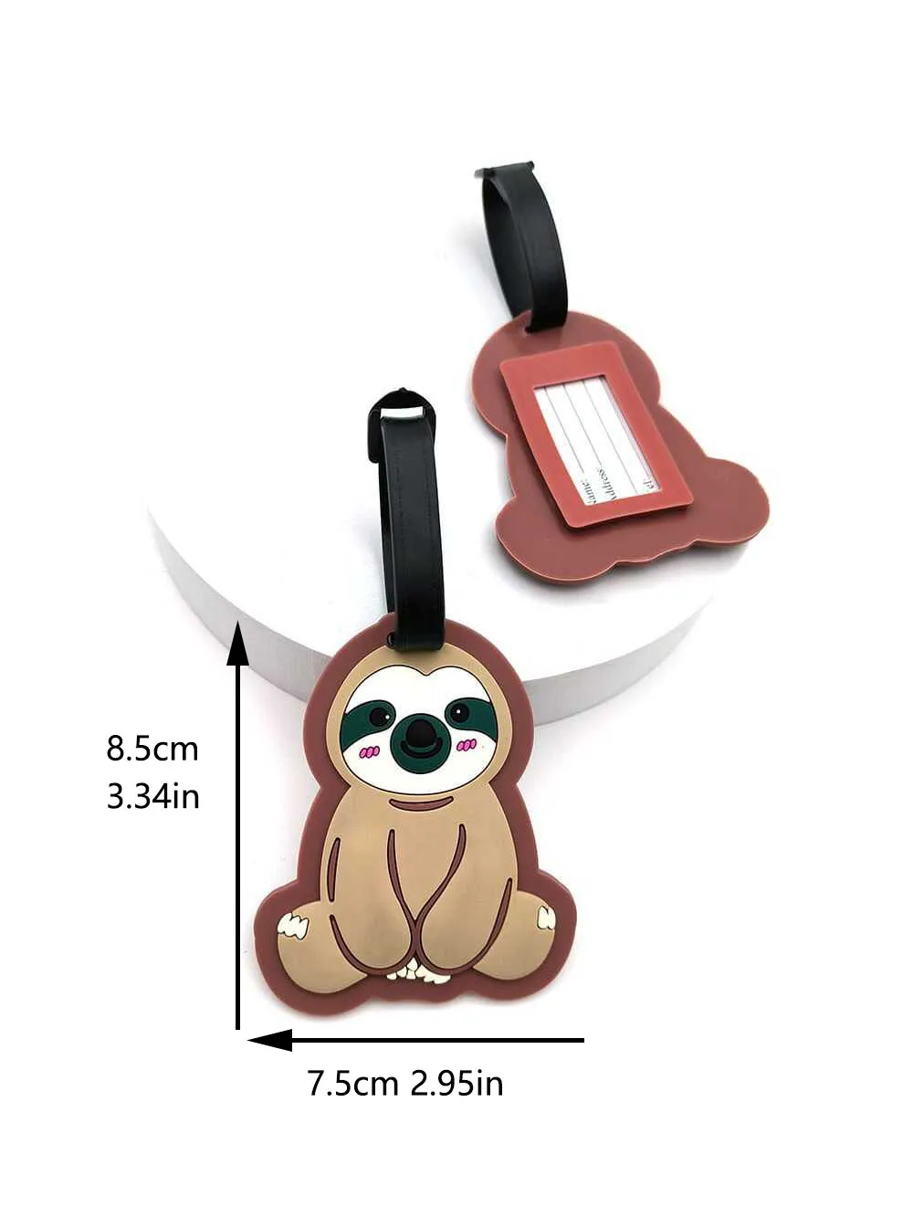 1PCS Cute Small Animal Luggage Label Airport Label Travel Essential Loss Prevention Hanging Label Unisex