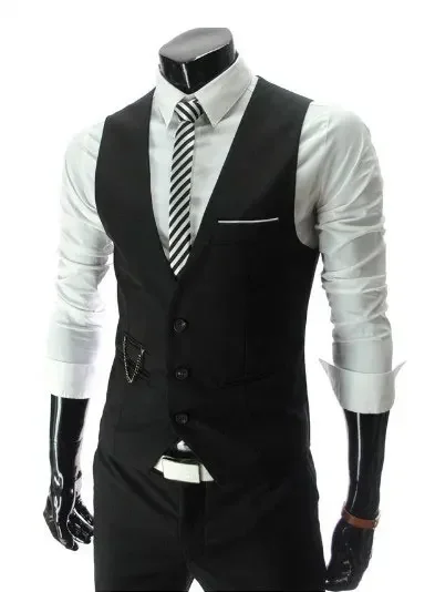 High Quality Burgundy Smart Business Vest For Men Formal Custom Slim Fit Casual Men Suit  Terno Masculino Completo Costume Homme