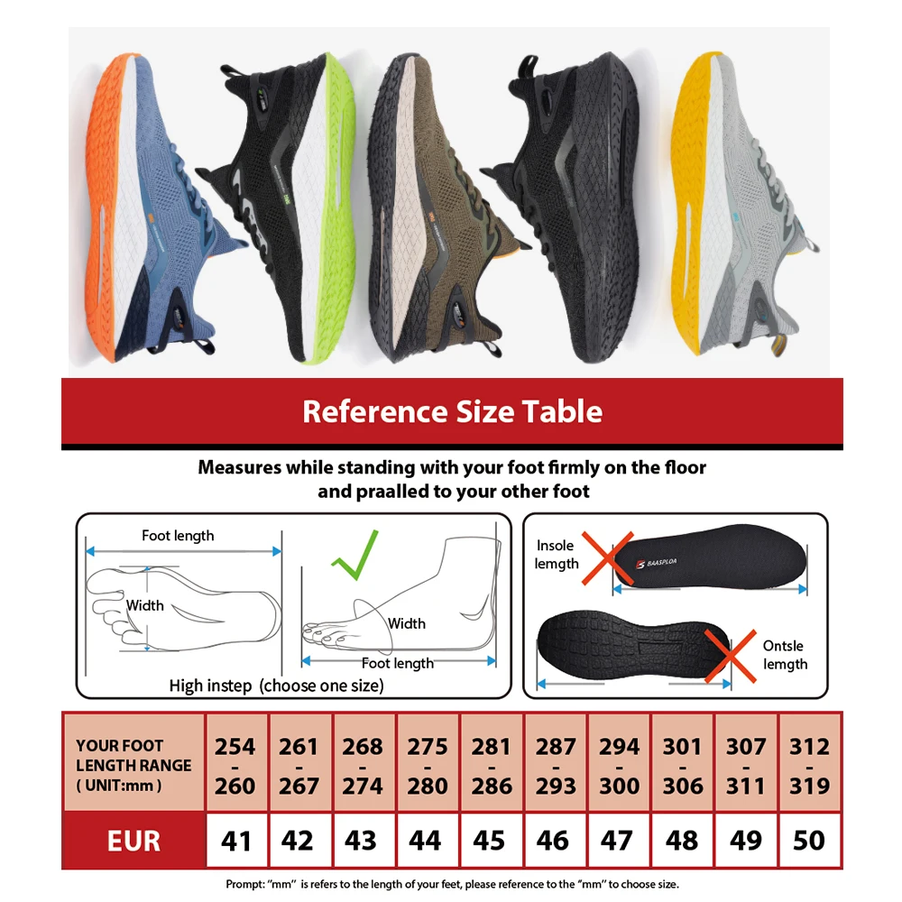 Baasploa-남성 스니커즈, 패션, 통기성, 테니스, 남성 캐주얼 러닝화, 미끄럼 방지 니트, 경량 워킹화, 2023 년 상품