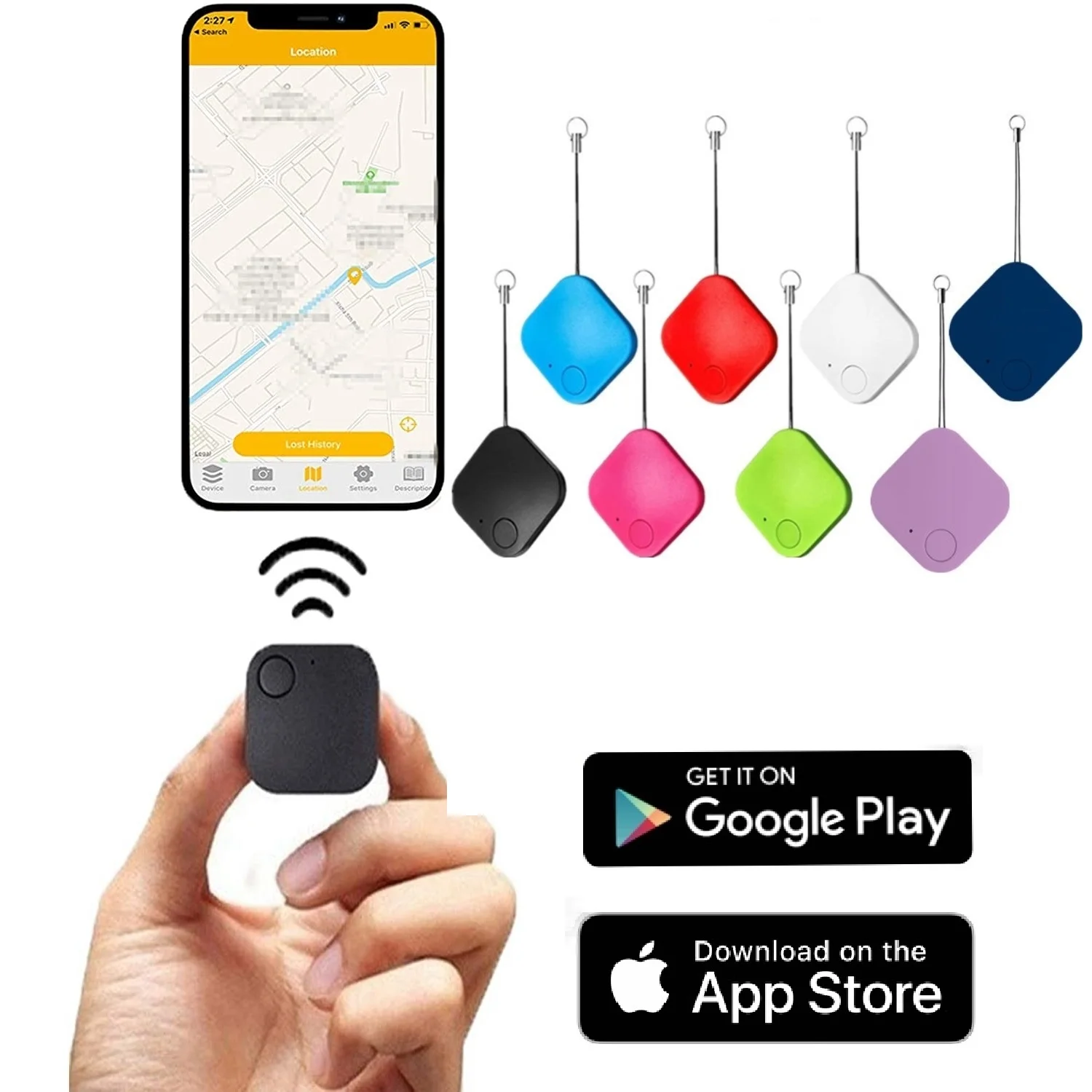 Mini Dispositivo Di Localizzazione Tracking Air Tag Key Child Finder Pet Tracker Posizione Smart Bluetooth Tracker Car Pet Vehicle Lost Tracker