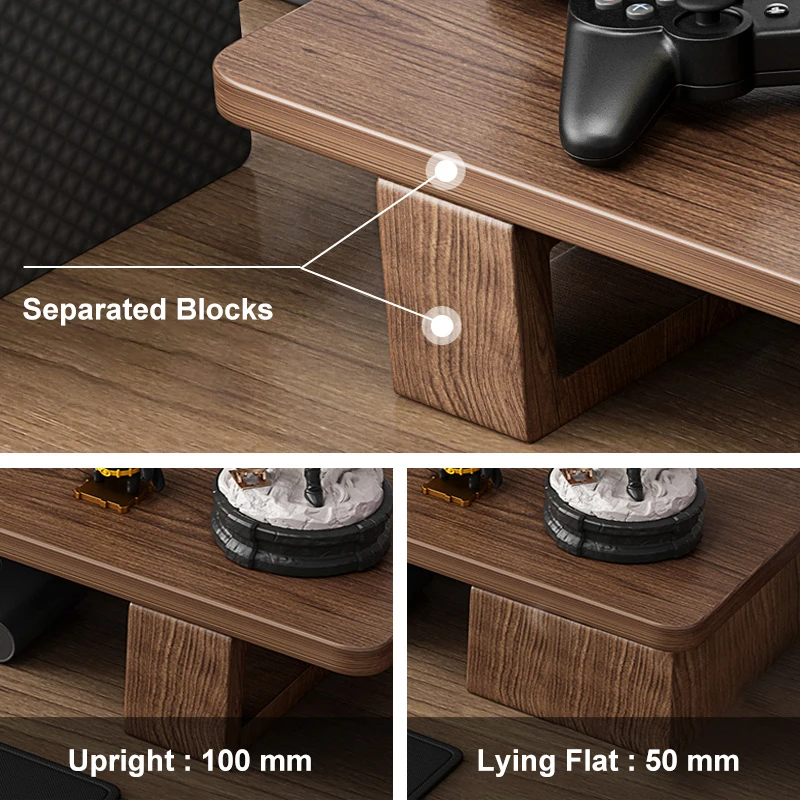 Suporte de Monitor de Madeira Montagem de Exibição para Tela de Computador e tv - Imagem 3