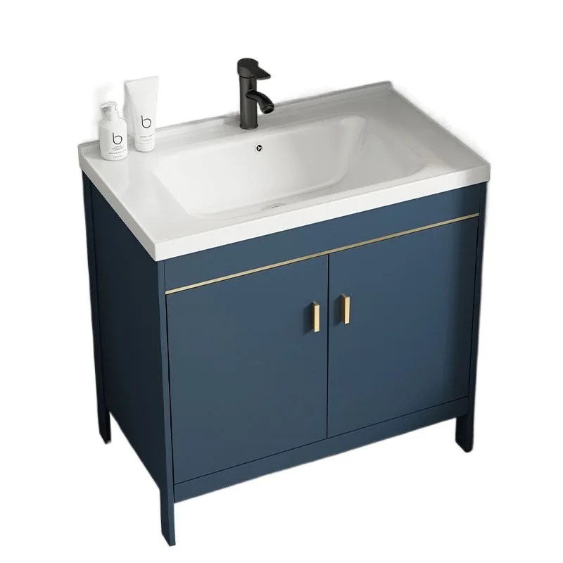 

Floor standing washbasin cabinet combination space aluminum bathroom cabinet balcony washbasin ceramic sink bathroom basin basin