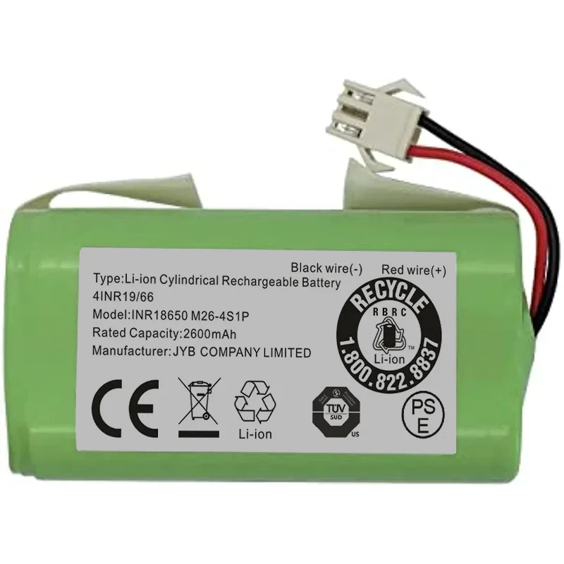 

14.4V 2600mAh Replacement Battery for Conga 990 1090 Tesvor X500 Ecovacs Deebot N79 N79S DN622 Eufy RoboVac 11 11S RoboVac 30
