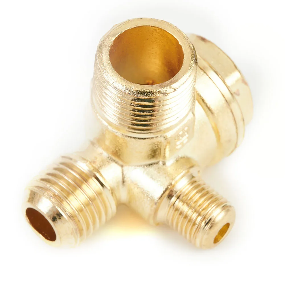 16/14/10 mm Luftkompressor-Rückschlagventil, Zinklegierung, 3-Port-Rückschlagventil, Außengewinde, Verbindungswerkzeug, Zubehör für Luftkompressoren – Detail 6