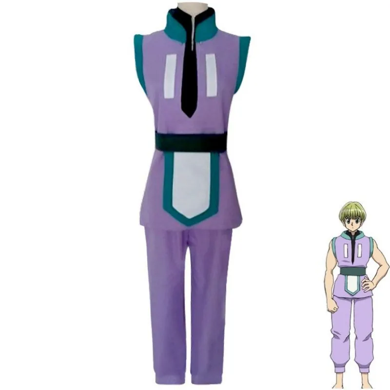 

Anime HUNTER×HUNTER Shalnark Cosplay Costume Phantom Troupe Purple Member Uniform Combats Man Woman Halloween Carnival Suit