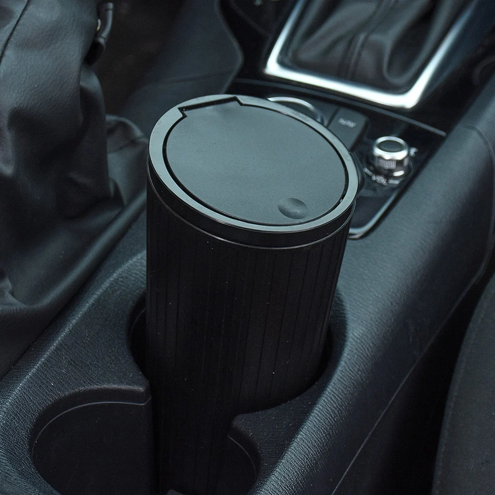 1pcs Car Trash Can Rubbish Bin with Lid, Car Door Garbage Can Small Trash Dust Bin Plastic