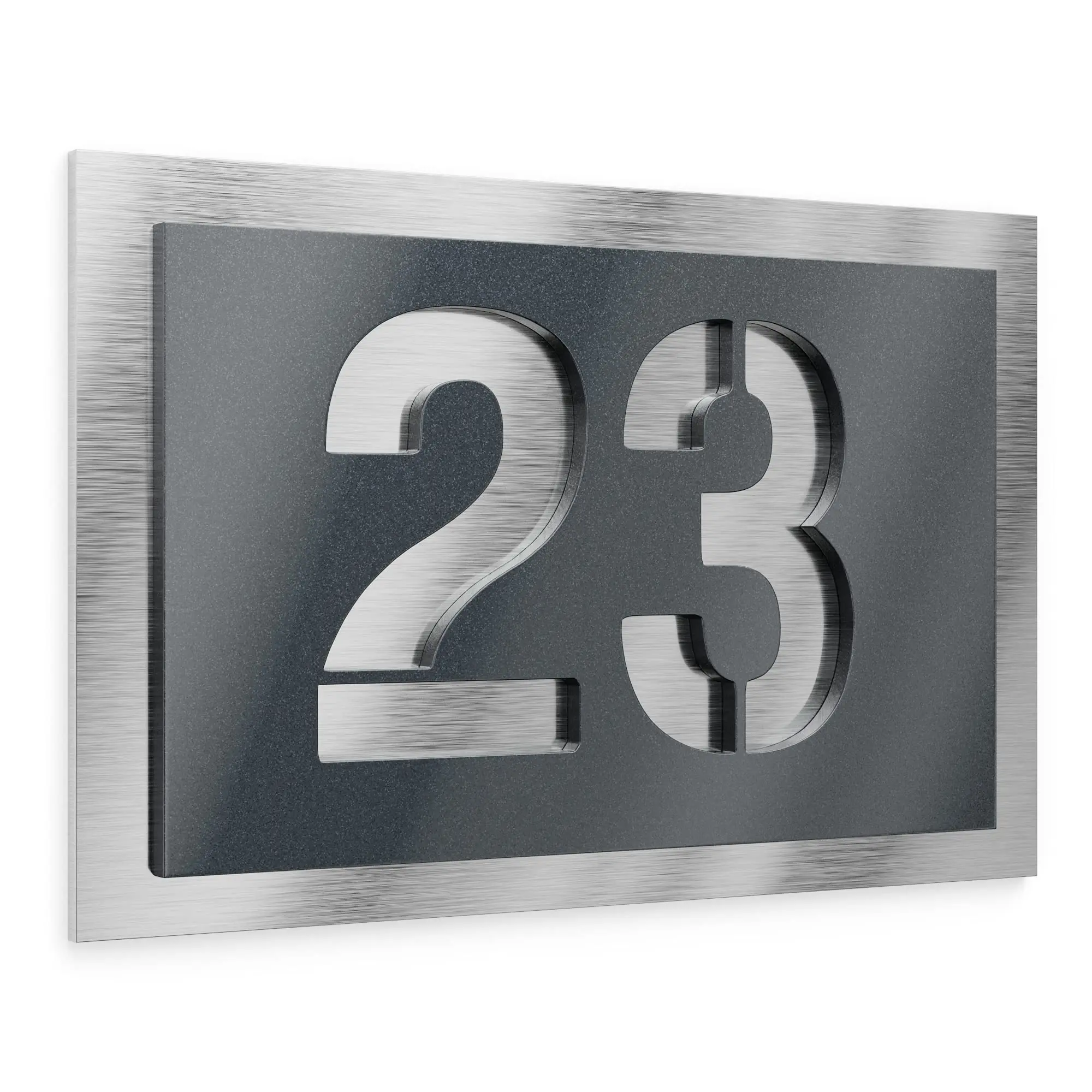 House Number Plaque Personalized Customiz 280 x 150 mm 3D Anthracite Gray Aluminum Acrylic Metal Outdoor Sign Wall Room Decor