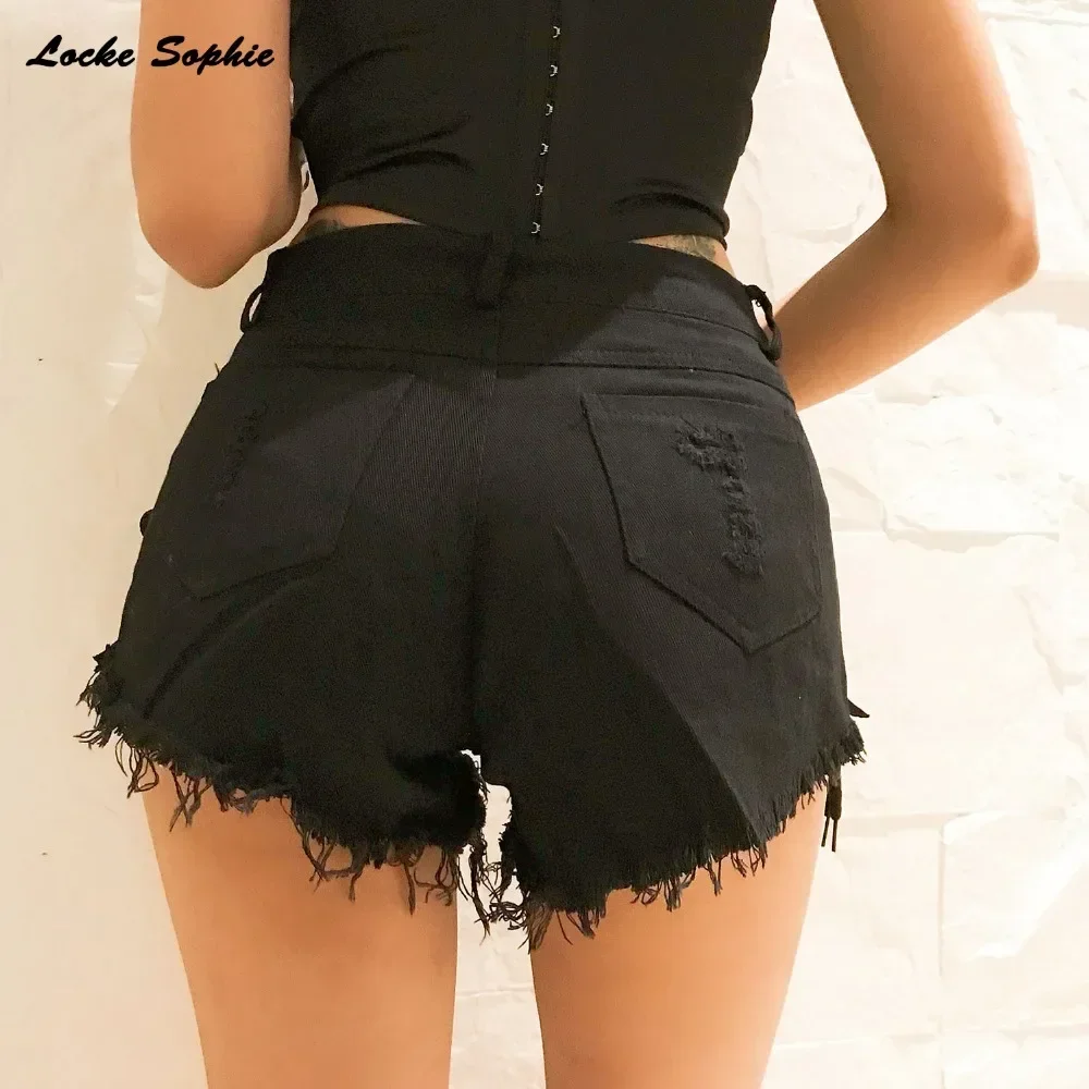 1pcs High waist Sexy Women jeans denim shorts 2021 Summer Fashion Denim Bandage shorts Ladies Skinny super Nightclub short jeans