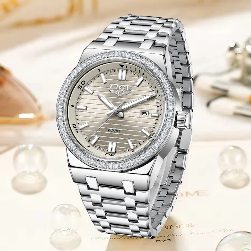 LIGE Fashion Ladies Watch Original Luxury Elegant Bracelet Watches Gift For Women Simple Waterproof Luminous Quartz Wristwatch