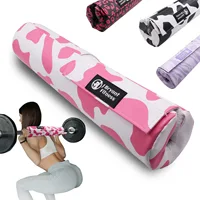 Cow Print Barbell Squat Pad Thick Foam PU Leather Padding for Neck Shoulder Protective Home Gym Weightlifting Training Equipment 1