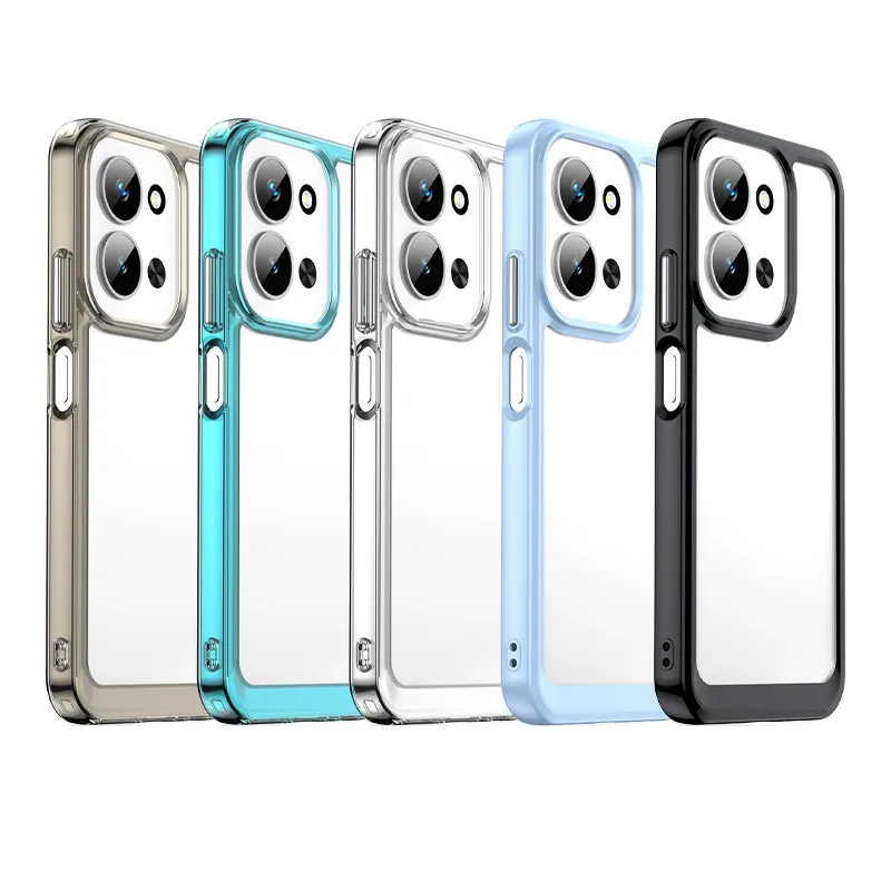 Colorful Soft Edge Silicone Transparent Bumper Case