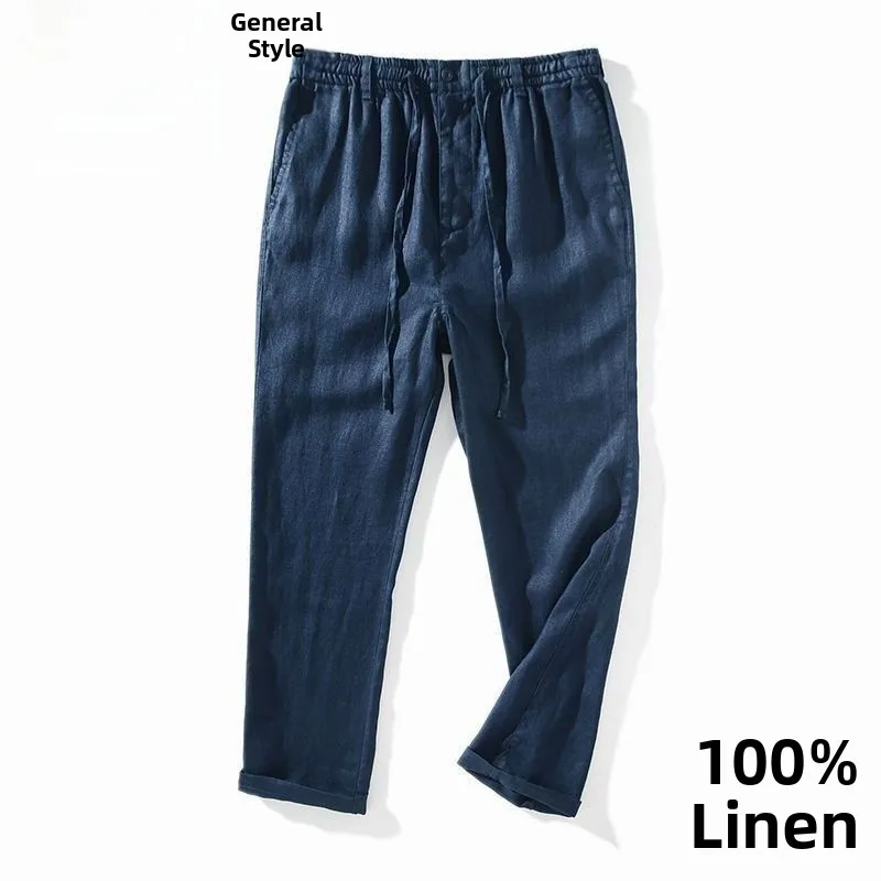 Navy blue//5 yuan discount//high quality cotton and linen