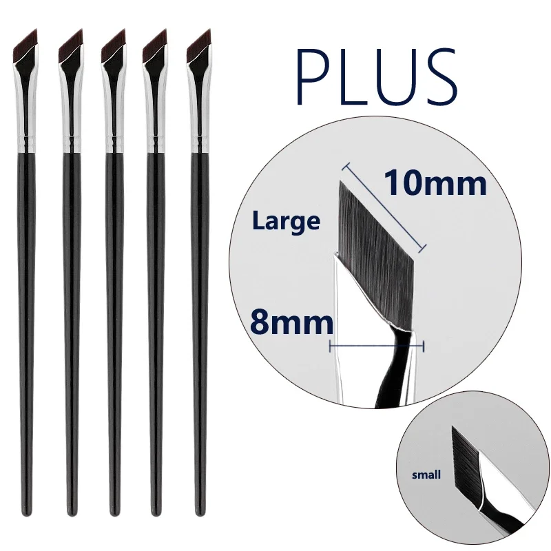 Upgrade Blade Eyeliner Brush Ultra Thin Fine Angle Flat Eyebrow Brush Under The Eyes Place Makeup Brush Precise Detail Brushes 6