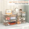 Makeup Drawer Storage Organizer with 16 Drawers, 4 Set Acrylic Office Desk Organization and Storage, Dustproof Drawer Organizer 3