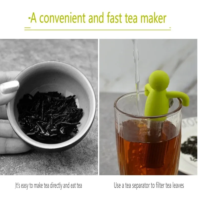 Stainless Steel Tea Infuser Kitchen Accessory Household Use Reusable Metal Makeup Brushes  Massage Kitchen Dining Bar Garden