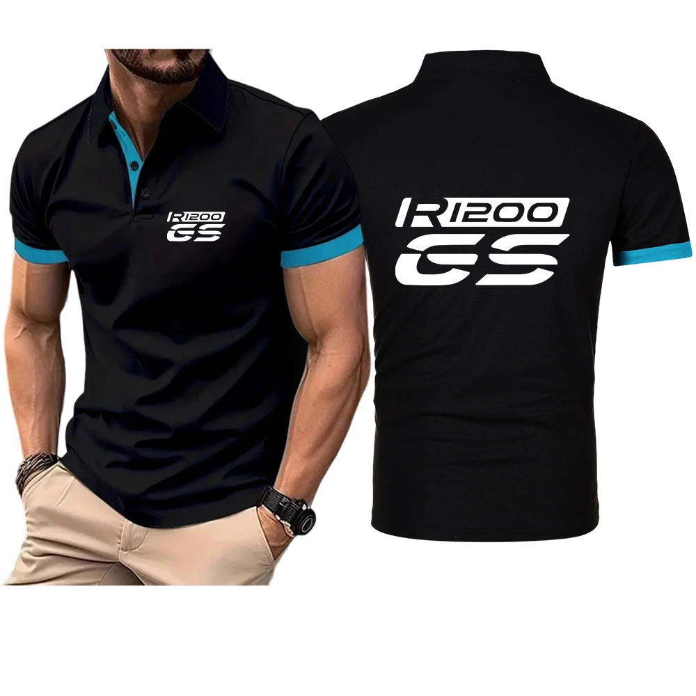 Cotton Linen Short Sleeve Polo Shirt for Men