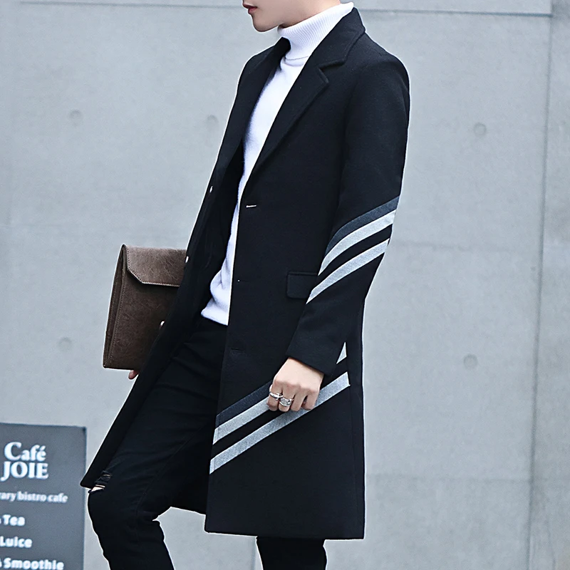 Winter Long Coat Men Business Casual Long Jacket Large Size S-5xl Men Trench Overcoat Fashion Slim Windbreaker