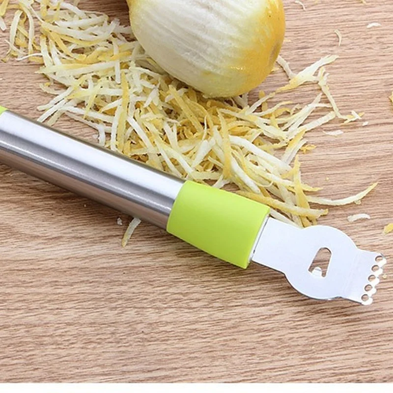 

1PC Stainless Steel Fruit Peelers Lemon Orange Zester Grater Vegetable Peeler Grips Lime Zest Peeling Knife Tool