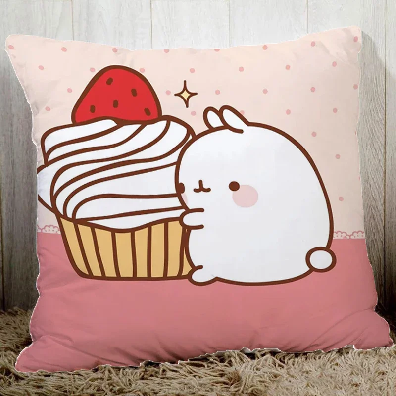 

Decorative Pillows for Bed Molang Body Pillow Cover Short Plush Car Sofa 45x45 Cushions Covers Pillowcase Cushion 45*45 Throw