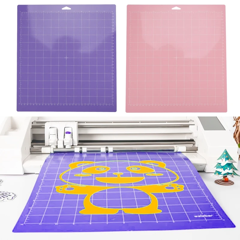 4 Pcs Mixed Color PVC Cutting Mat Grid Cutting Pads Plotter Pad Replacement Accessories For Cricut Maker/Cameo 4