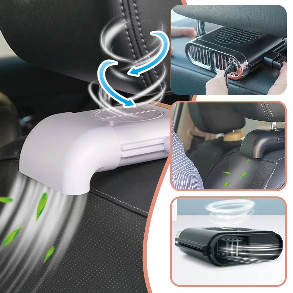 

Universal Car Fan Magnetic Fan Car Cooler Silent USB Car Rear Cooling Seat 3 Accessories Car Fan Interior Adjustable Speed F4J1