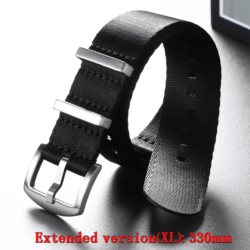 Enhanced Nylon Watch Strap - Universal Super Long Soft Wrist Band Replacement 33cm Bracelet