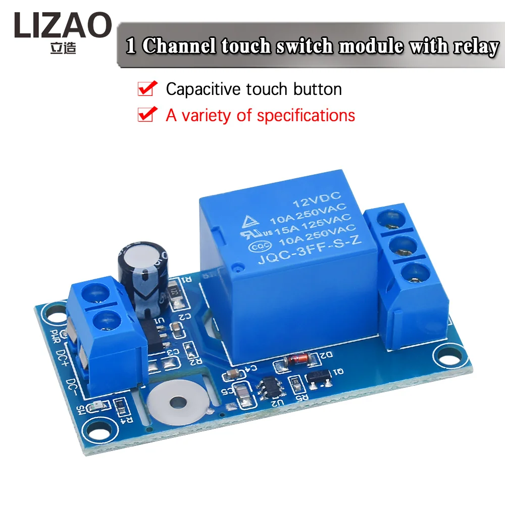 WAVGAT 12V 24V 1-Channel Touch Relay Module Capacitive Switch For Arduino TTP223 | Электронные компоненты и
