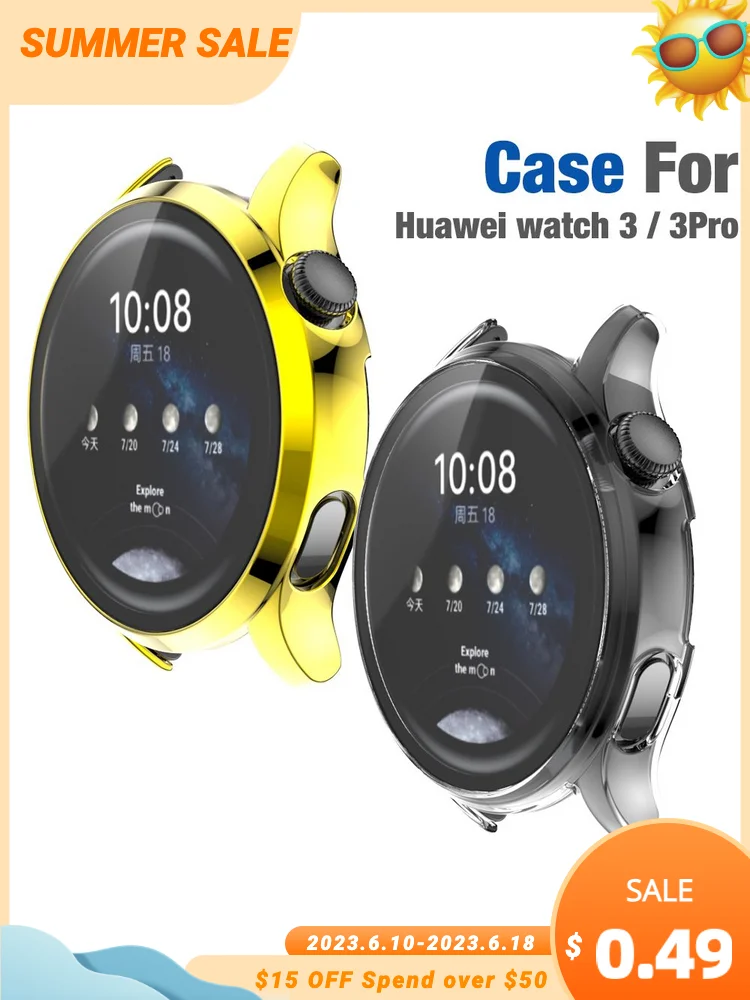 Προστατευτική θήκη για Huawei Watch 3 / 3 Pro Θήκη σκληρού υπολογιστή με προστατευτικό οθόνης Αξεσουάρ από σκληρυμένο γυαλί για Huawei Watch3 Pro_voghion.com