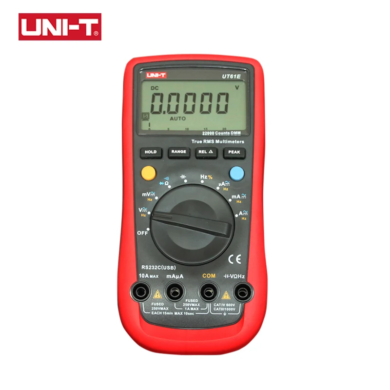 Uni-T UT61D TRMS Tester Digital Multimeter AC DC meter analog bar RS232 USB inte 