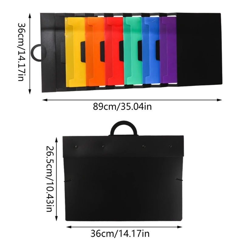 6 Tier Expanding Wall Mounted Document File Holder for Classroom