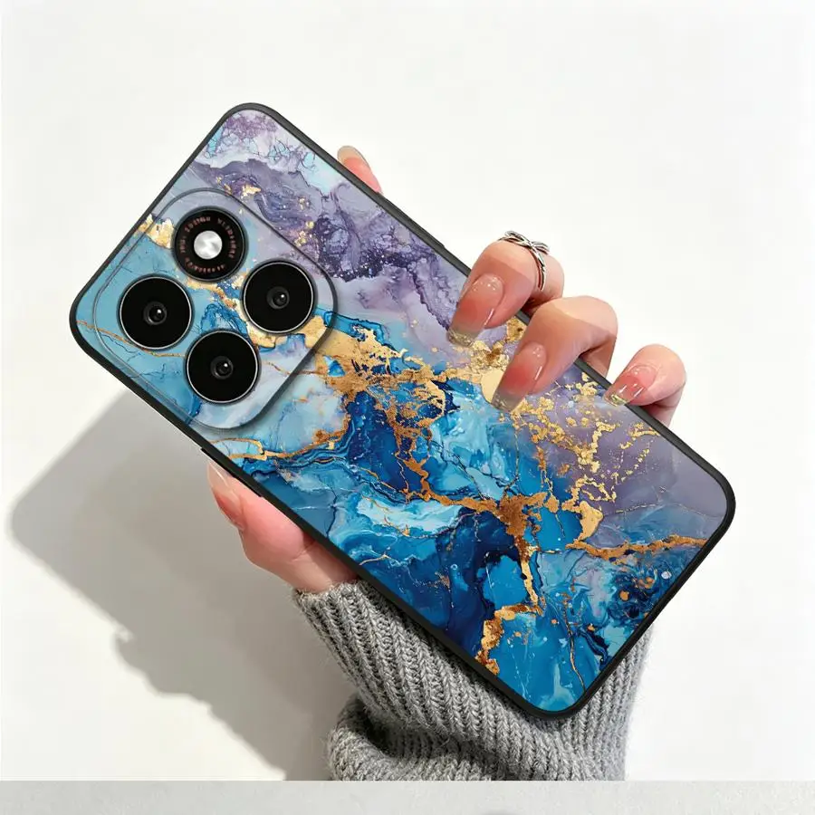 Elegant Blue and Purple Marble Phone Cover Case