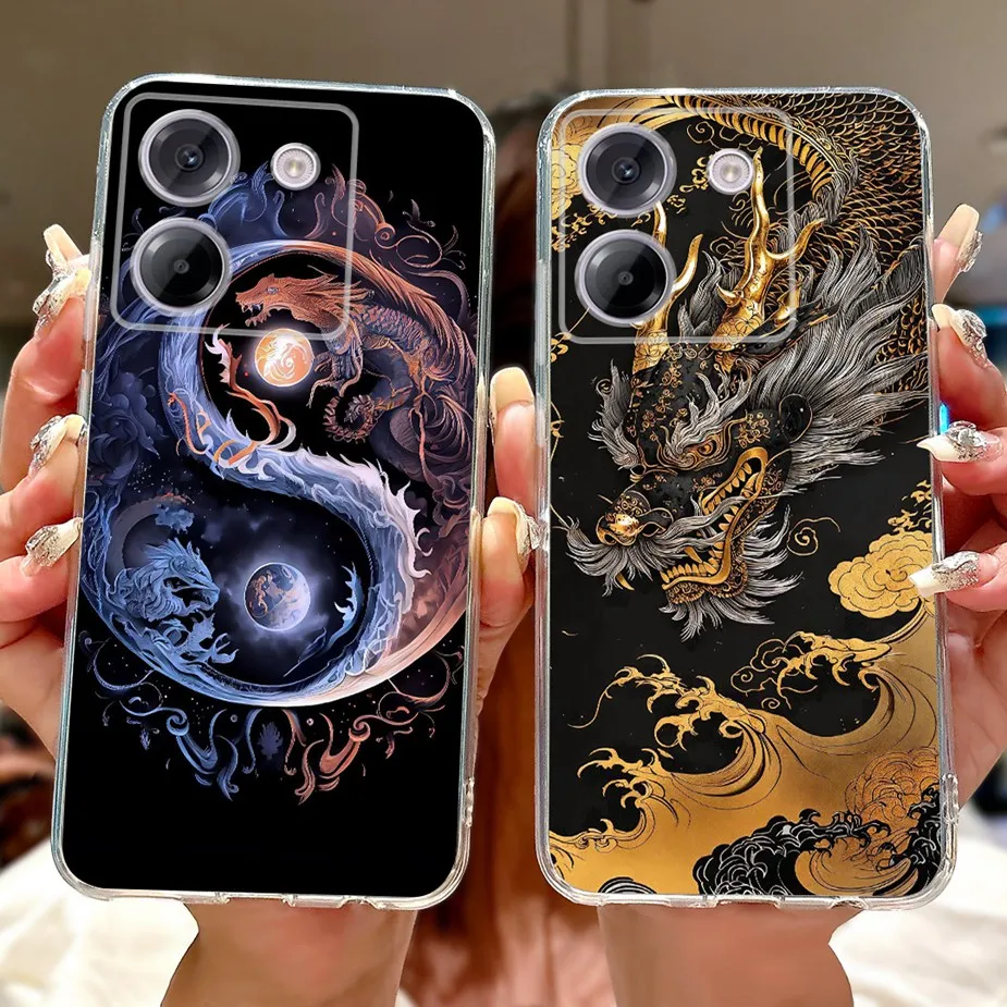 Luxury Fashion Painted Clear Silicone Phone Case - Slim Design