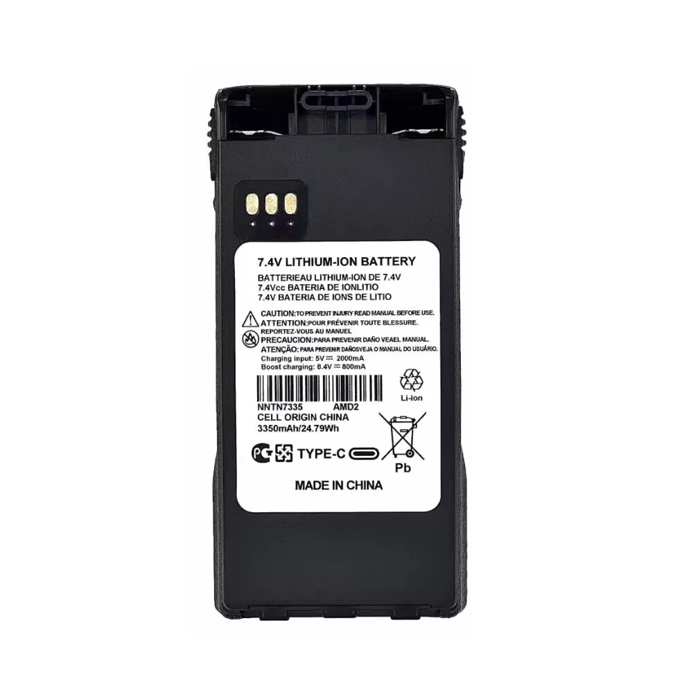 NNTN7335B Upgraded Li-ion Battery 3350mAh Support Type-C Charging For Motorolo XTS1000 XTS1500 XTS2000 XTS2500 Walkie Talkie