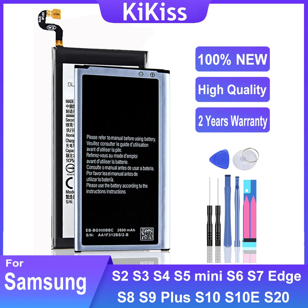 Batteria Per Samsung Galaxy S2 S3 S4 S5 Mini S6 S7 Edge S8 S9 Plus S10 S10E S20 Ultra S6Edge S7Edge Sm G925F G930F G935F G950F
