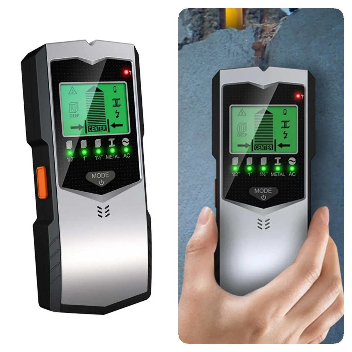 5 in 1 Stud Metal Detector Wall Scanner AC Wood Studs Finder Cable